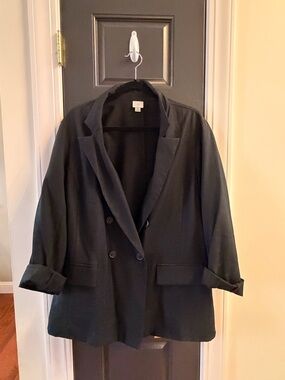 a new day Black Double-Breasted Women's Blazer